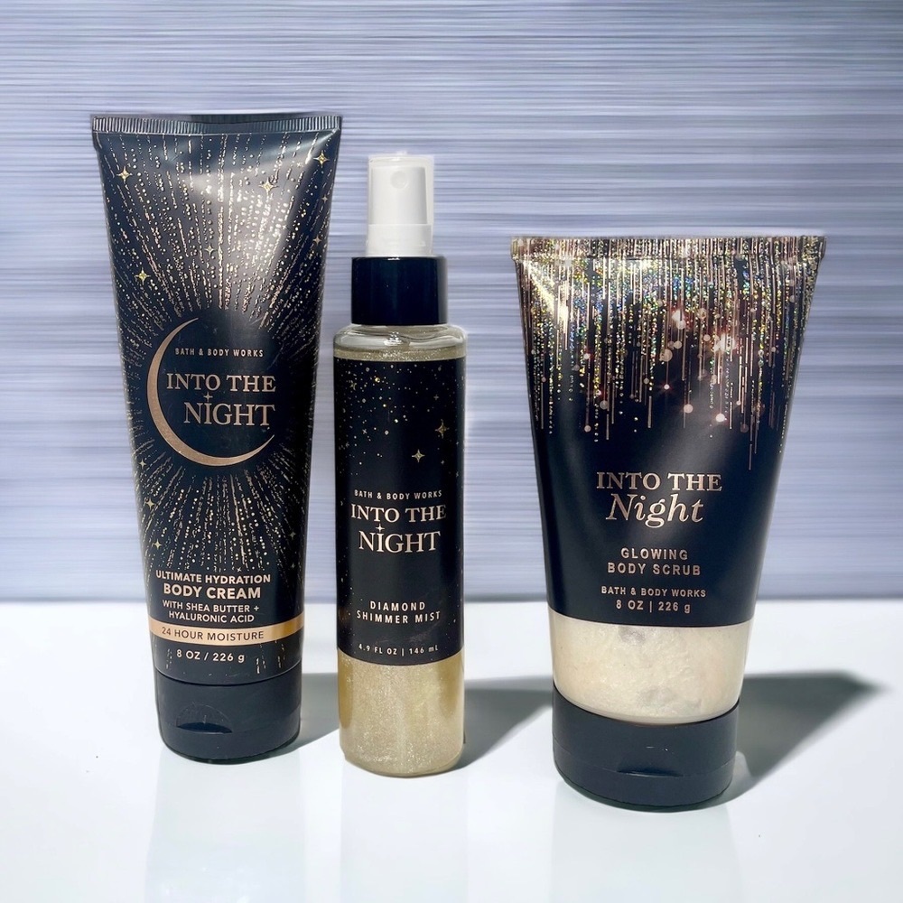 Bath & Body Works Into The Night Gift Set Body Cream Body Scrub Mist Set Nwt - Picture 1 of 4